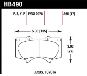 Lexus GX460 Brake Pads - Hawk Performance - LTS Light Truck and SUV Compound - 2010
